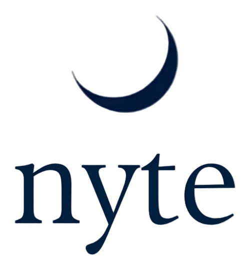 Nyte logo - tightly cropped crescent and wordmark for header